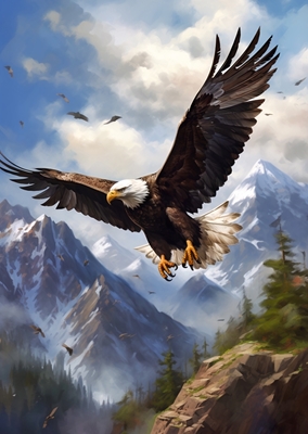 El águila y las montañas