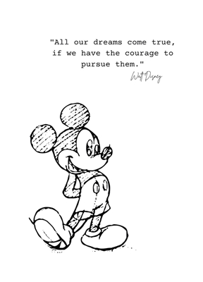 Zitat von Mickey Mouse Poster von PosterMaster Printler