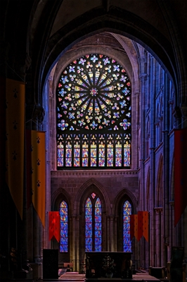 Church windows in Saint Malo