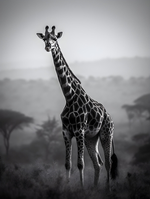 Giraf i naturen