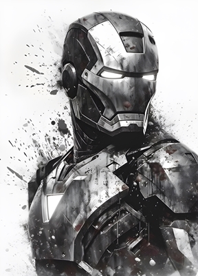 Iron Man aquarelle super-héros