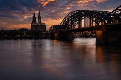 Cologne Cathedral evening panorama