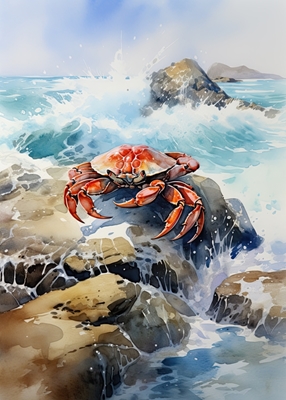 Krabbe akvarell