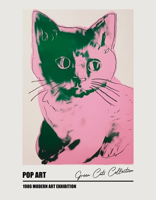 Póster del gato rosa de Andy Warhol