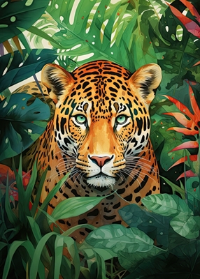 Leopard akvarell