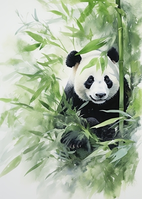 Panda akvarell