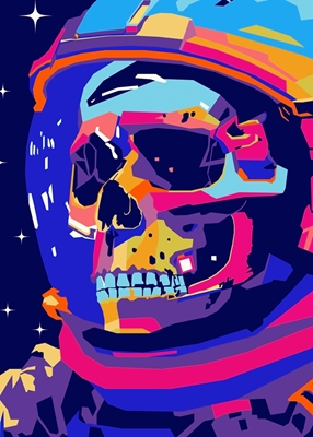 Crânio de astronauta no espaço