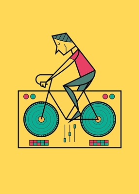 Bike Techno Linienkunst
