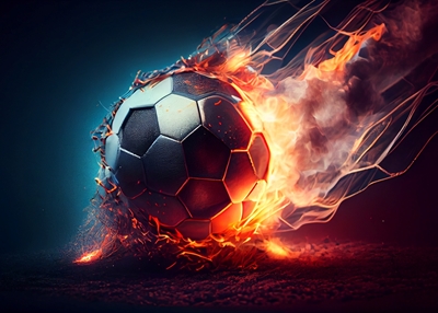 Soccer ball fire