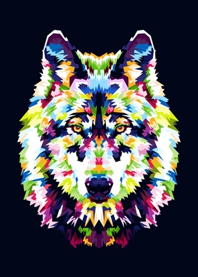 Wolf Pop art