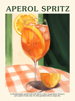 Aperol Spritz Cocktail Poster 