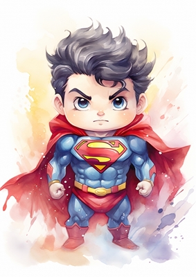 Superman akvarell