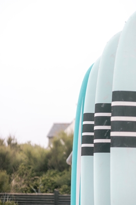 Turquoise surfboards Brittany