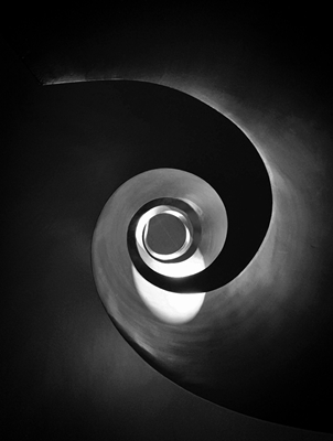 Spirale in bianco e nero