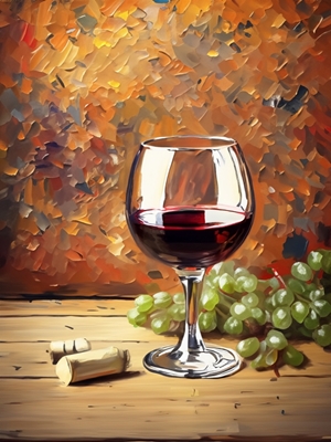 Rödvin och druvor