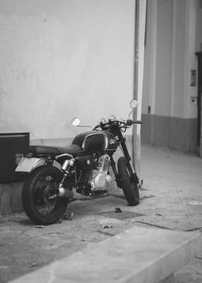 Parked motorcycle