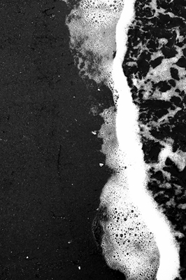 Sea foam in black and white 1