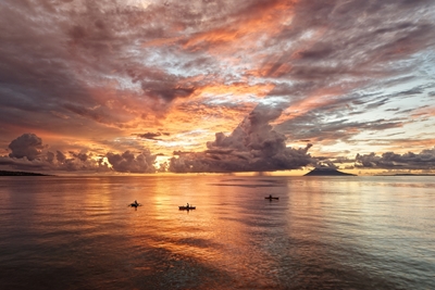 Abendrot in Sulawesi