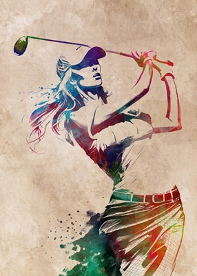 Kvinnlig golfspelare