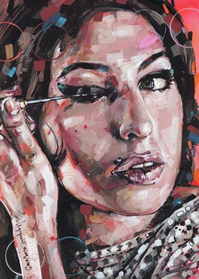 Amy Winehousen maalaus.