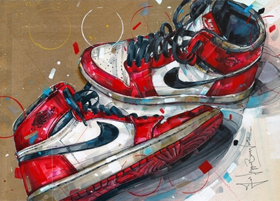Nike air Jordan 1 maalaus
