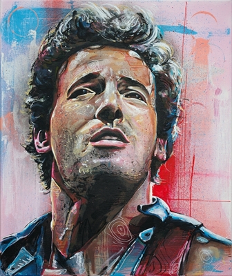 Pittura di Bruce Springsteen.