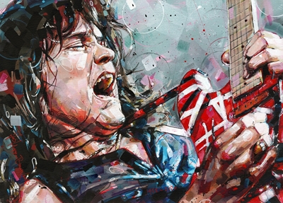 Eddie van Halen schilderij.