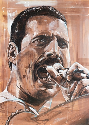 Pintura de Freddie Mercury Queen