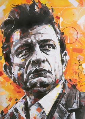 Johnny Cash Gemälde.