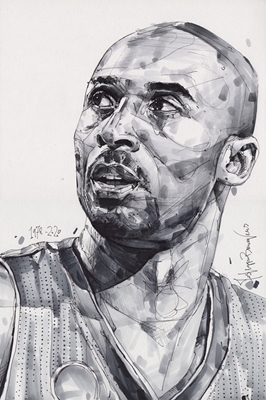 Peinture de Kobe Bryant.