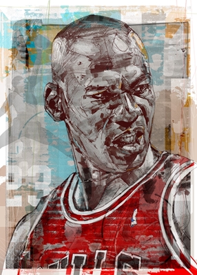 Michael Jordan målning.