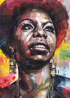 Nina Simone painting. posters & prints by Jos Hoppenbrouwers - Printler