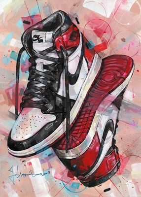 Jordan 1 sneaker painting