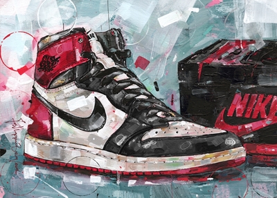 Air jordan 1 pintura da caixa de sapatos