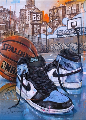 Nike air jordan 1 schilderij