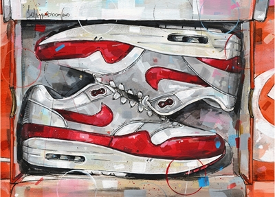 Nike air max 1 OG rød kunst