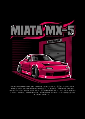 Mazda Miata MX-5 vaaleanpunainen
