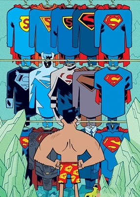 Superman in costume orgoglioso