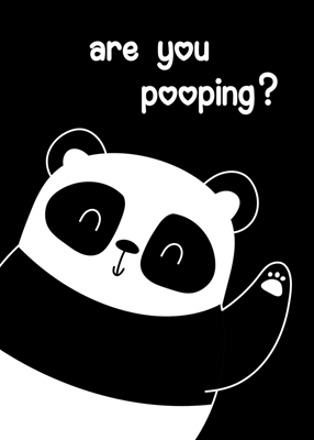 Panda Você está fazendo cocô?