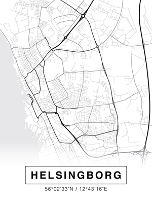Bykort over Helsingborg