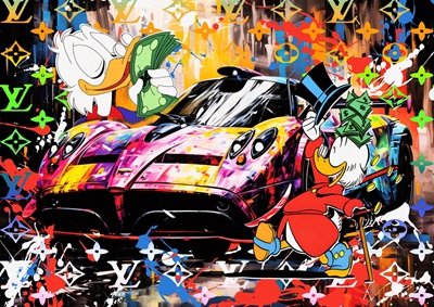 Pop Art Donald Duck Pagani voiture