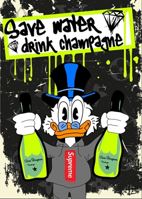 save water, drink champagne