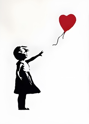 Röd ballong flicka