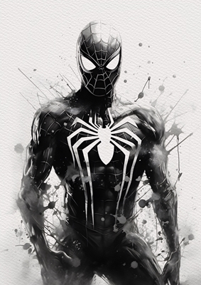 Spiderman Mustavalkoinen