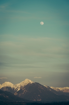 The mountains and the moon