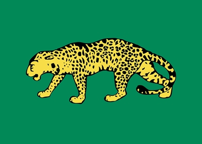 Neon Safari Leopard Grønn