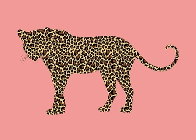 Neon safari leopardi vaaleanpunainen