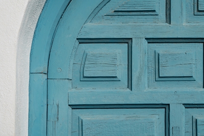Blue door on the Mediterranean