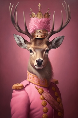 Gemälde pink Hirsch