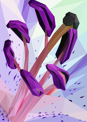 Violet Lily in Abstract